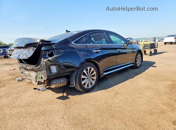 5NPE34AF1HH579361 2017 HYUNDAI SONATA Черный Задняя правая четверть