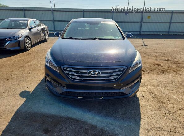 5NPE34AF1HH579361 2017 HYUNDAI SONATA Черный Вид спереди