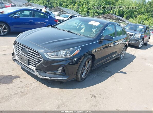 5NPE34AF1JH612316 2018 HYUNDAI SONATA Black Передня ліва чверть