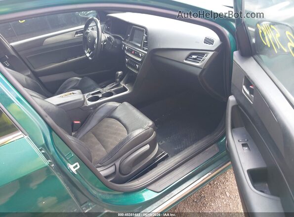 5NPE34AF1JH642111 2018 HYUNDAI SONATA Зеленый Вид салона спереди