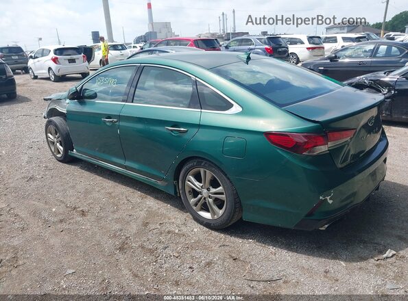 5NPE34AF1JH642111 2018 HYUNDAI SONATA Зеленый Задняя левая четверть