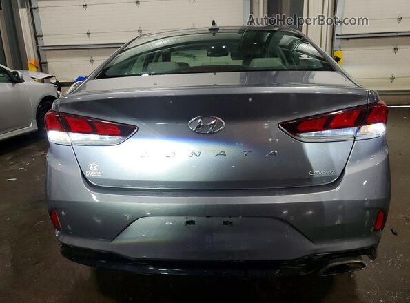 5NPE34AF1JH644781 2018 HYUNDAI SONATA Серый Вид сзади