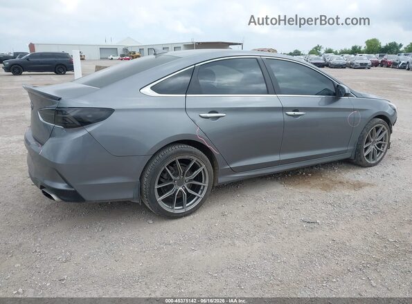 5NPE34AF1JH716773 2018 HYUNDAI SONATA Gray Trasero derecho