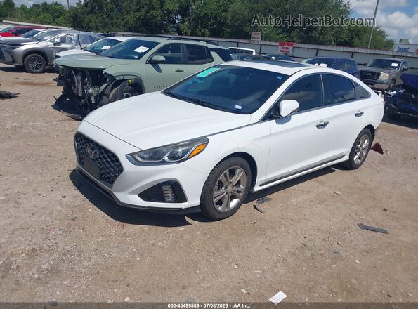 5NPE34AF1KH739357 2019 HYUNDAI SONATA White Front left