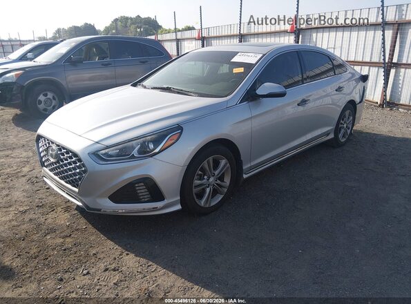 5NPE34AF1KH741769 2019 HYUNDAI SONATA Серебряный Передняя левая четверть