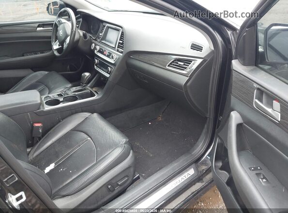 5NPE34AF1KH750665 2019 HYUNDAI SONATA Black წინა სალონის ხედი