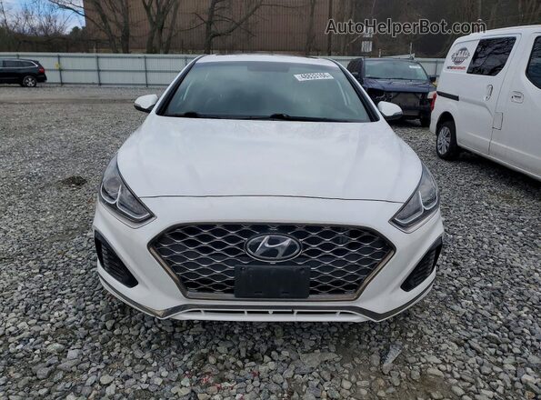 5NPE34AF1KH796707 2019 HYUNDAI SONATA White წინა ხედი