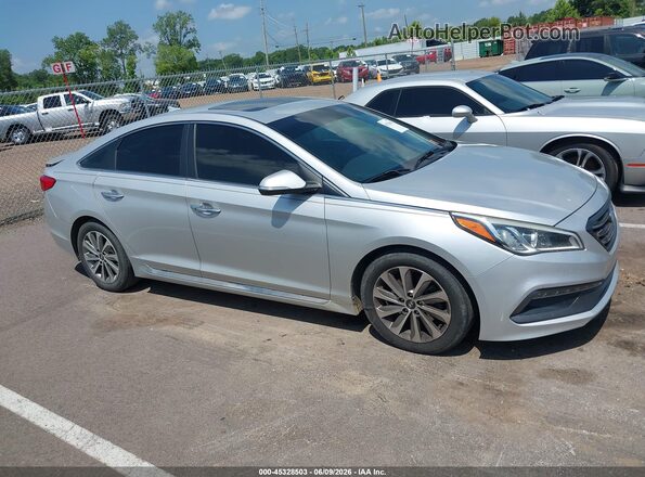 5NPE34AF2GH312762 2016 HYUNDAI SONATA Gray Вид задньої частини салону