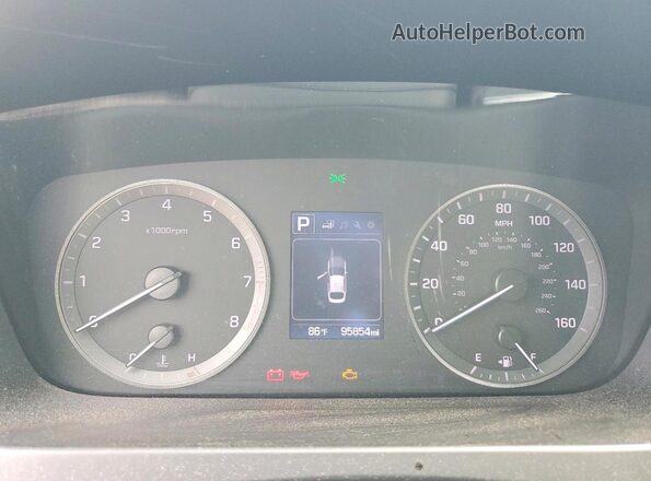 5NPE34AF2HH465286 2017 HYUNDAI SONATA Black ხელსაწყოთა პანელის ხედი