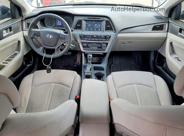 5NPE34AF2HH465286 2017 HYUNDAI SONATA Black წინა პანელის ხედი