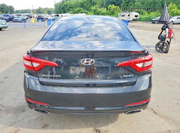 5NPE34AF2HH465286 2017 HYUNDAI SONATA Black უკანა ხედი