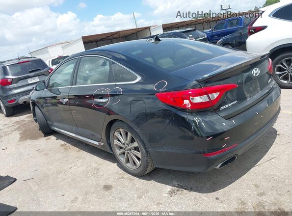 5NPE34AF2HH469774 2017 HYUNDAI SONATA Black Задня ліва чверть