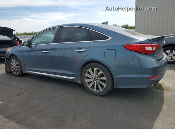 5NPE34AF2HH528175 2017 HYUNDAI SONATA Blue Задня ліва чверть