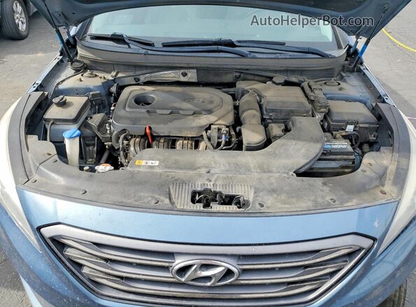 5NPE34AF2HH528175 2017 HYUNDAI SONATA Blue Вид задньої частини салону