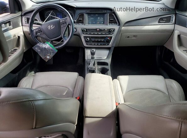 5NPE34AF2HH528175 2017 HYUNDAI SONATA Blue Вид панелі приладів