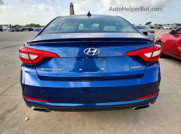 5NPE34AF2HH539712 2017 HYUNDAI SONATA Blue Հետևի տեսք