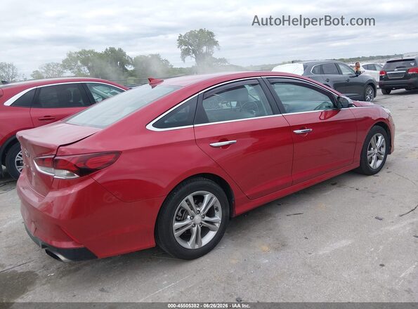 5NPE34AF2JH596899 2018 HYUNDAI SONATA Red Tył prawy