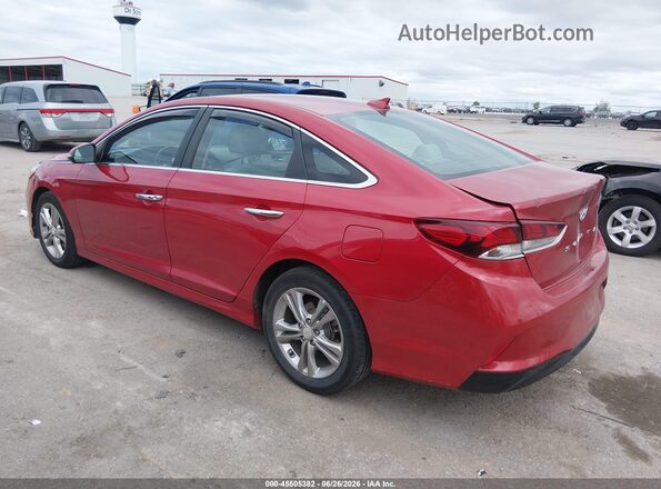 5NPE34AF2JH596899 2018 HYUNDAI SONATA Red Tył lewy