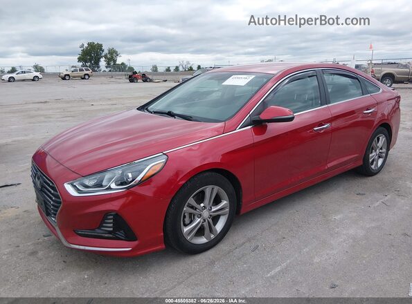 5NPE34AF2JH596899 2018 HYUNDAI SONATA Red Przód lewy