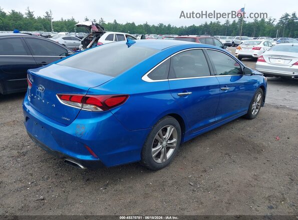 5NPE34AF2JH605424 2018 HYUNDAI SONATA Синий Задняя правая четверть