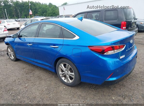 5NPE34AF2JH605424 2018 HYUNDAI SONATA Синий Задняя левая четверть