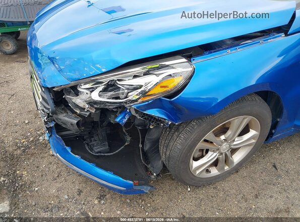 5NPE34AF2JH605424 2018 HYUNDAI SONATA Синий Вид спереди