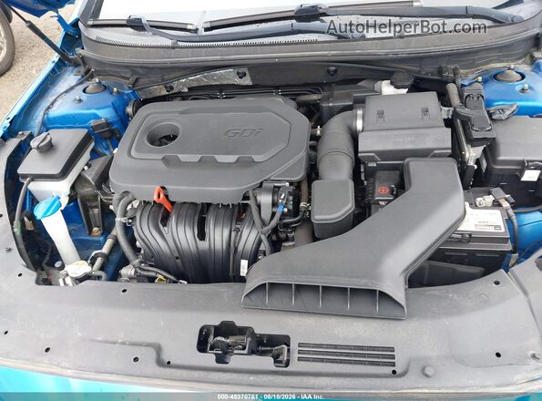 5NPE34AF2JH605424 2018 HYUNDAI SONATA Синий Вид сзади