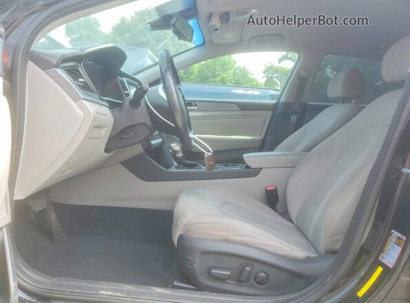 5NPE34AF2JH620005 2018 HYUNDAI SONATA Black წინა სალონის ხედი