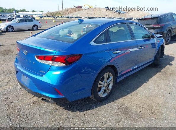 5NPE34AF2JH626970 2018 HYUNDAI SONATA Blue Rear right
