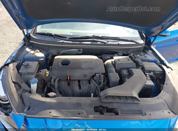 5NPE34AF2JH626970 2018 HYUNDAI SONATA Blue Rear view