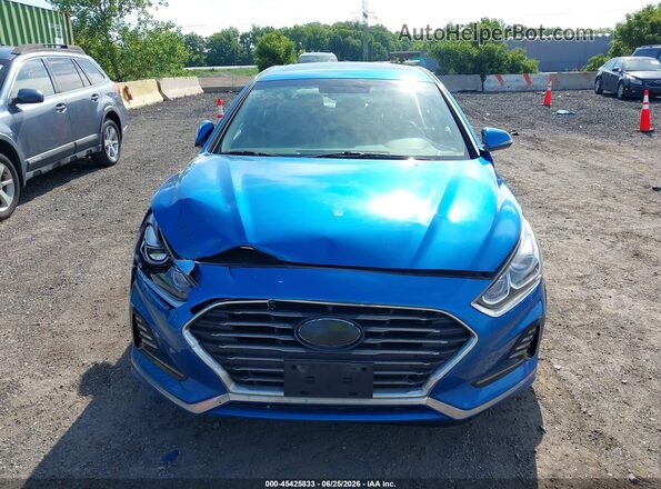 5NPE34AF2JH626970 2018 HYUNDAI SONATA Blue Instrument cluster view