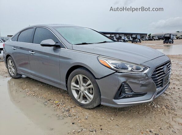 5NPE34AF2JH627598 2018 HYUNDAI SONATA Gray Front right