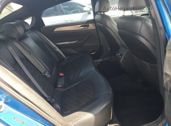 5NPE34AF2JH701537 2018 HYUNDAI SONATA Blue Հետևի նստատեղերի տեսք