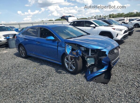 5NPE34AF2JH701537 2018 HYUNDAI SONATA Blue Առջևի աջ