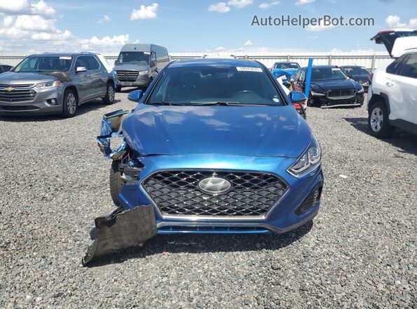5NPE34AF2JH701537 2018 HYUNDAI SONATA Blue Դիմացի տեսք