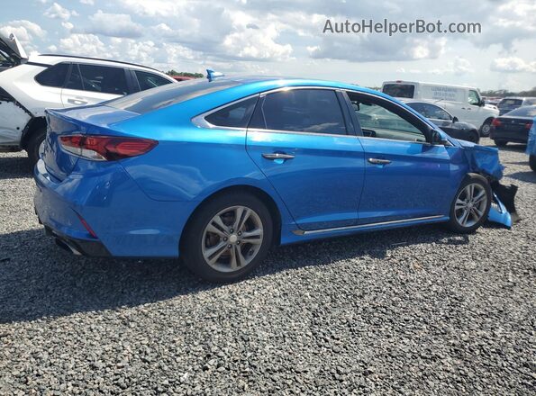 5NPE34AF2JH701537 2018 HYUNDAI SONATA Blue Հետևի աջ