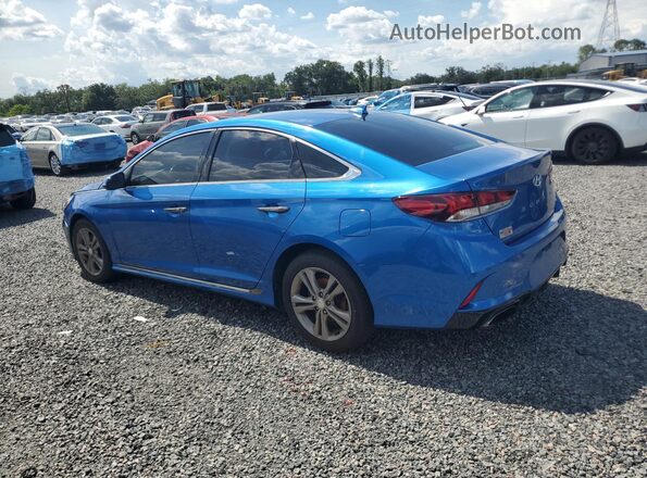 5NPE34AF2JH701537 2018 HYUNDAI SONATA Blue Հետևի ձախ