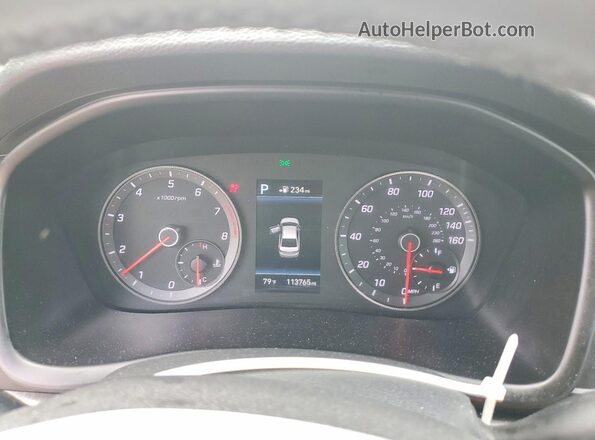 5NPE34AF2KH739366 2019 HYUNDAI SONATA White Instrument cluster view