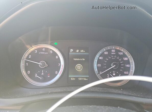 5NPE34AF2KH784324 2019 HYUNDAI SONATA Gray Instrument cluster view