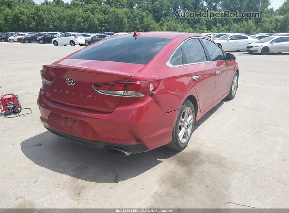 5NPE34AF2KH787675 2019 HYUNDAI SONATA Red Trasero derecho