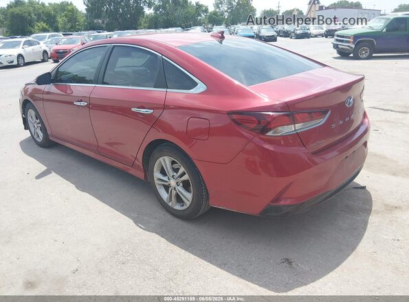 5NPE34AF2KH787675 2019 HYUNDAI SONATA Red Trasero izquierdo
