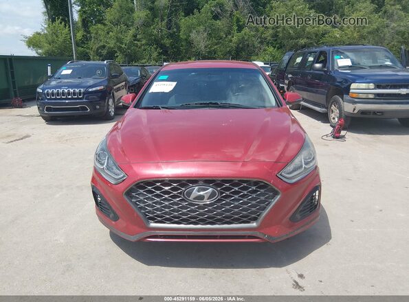 5NPE34AF2KH787675 2019 HYUNDAI SONATA Red Vista del cuadro de instrumentos