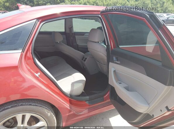 5NPE34AF2KH787675 2019 HYUNDAI SONATA Red Vista de la etiqueta del VIN