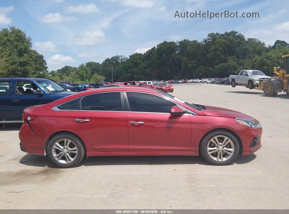 5NPE34AF2KH787675 2019 HYUNDAI SONATA Red Vista interior trasera