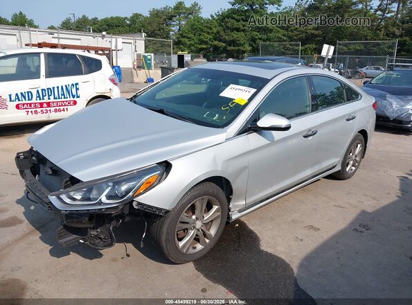 5NPE34AF2KH808346 2019 HYUNDAI SONATA Silver Առջևի ձախ երեք քառորդ տեսարան