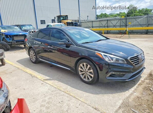 5NPE34AF3GH278296 2016 HYUNDAI SONATA Black წინა მარჯვენა