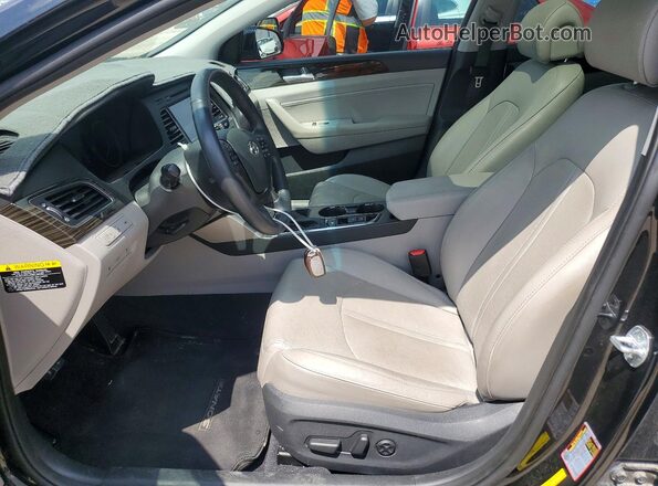 5NPE34AF3GH278296 2016 HYUNDAI SONATA Black წინა სალონის ხედი