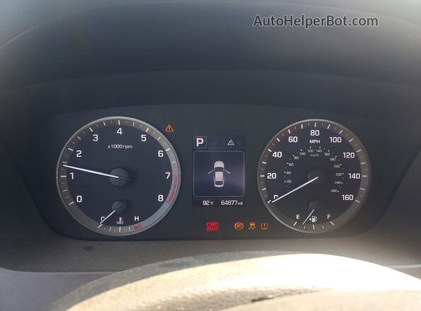 5NPE34AF3GH339615 2016 HYUNDAI SONATA Silver ხელსაწყოთა პანელის ხედი