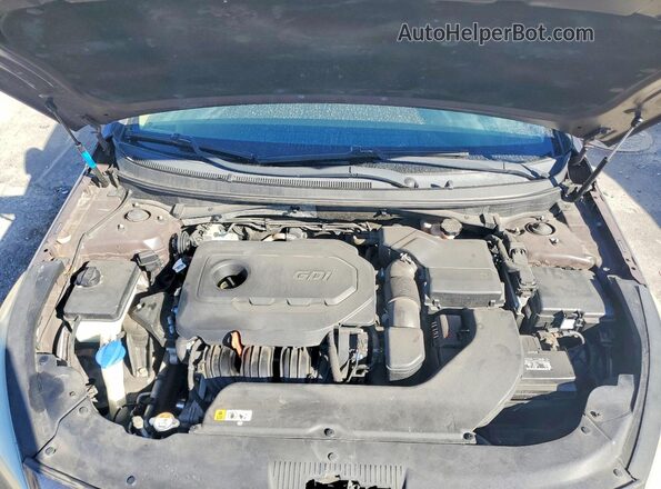 5NPE34AF3GH411218 2016 HYUNDAI SONATA Gray Вид задньої частини салону