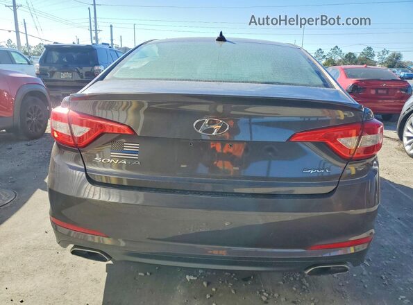 5NPE34AF3GH411218 2016 HYUNDAI SONATA Gray Вид ззаду